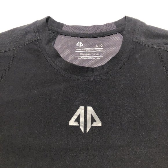 Alpha Prime Performance T Shirt Lot of 2 Size Large Navy Blue Gray EUC - Picture 11 of 11